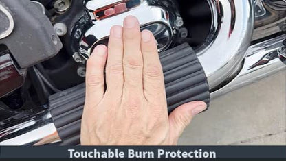 Leg Heat Shield High Temperature Touchable Exhaust Cover Insulation Protector Universal Fit Muffler Guard Silicone for Harley Suzuki Kawasaki Yamaha Honda MHP156