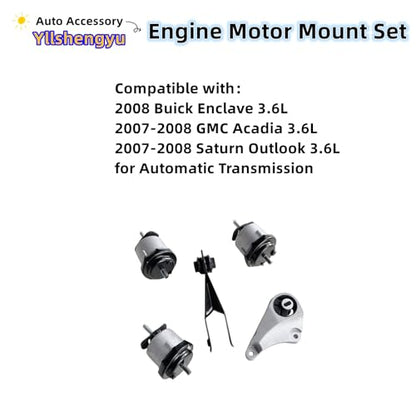Engine Motor Mount Kit for Enclave 2008 3.6L - size: Enclave 2008 3.6L