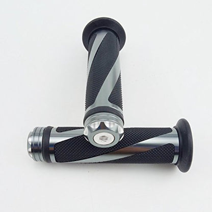 Universal Motorcycle Rubber Gel Handlebar Hand Grips for 7/8" Bar End Handle Bars Sports Bikes - color: Grey