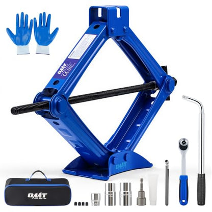 OMT 2 Ton Scissor Jack, 15pc Car Scissor Jack Kit, 4409 Lb. Portable Kit - style: Single Tooth