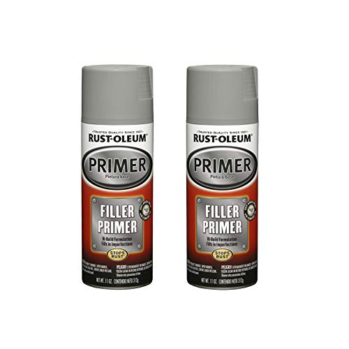Rust-Oleum 249279-2PK Automotive Filler Primer Spray, 11 oz, Gray, 2 Pack - color: Gray, size: 1 Count (Pack of 2)
