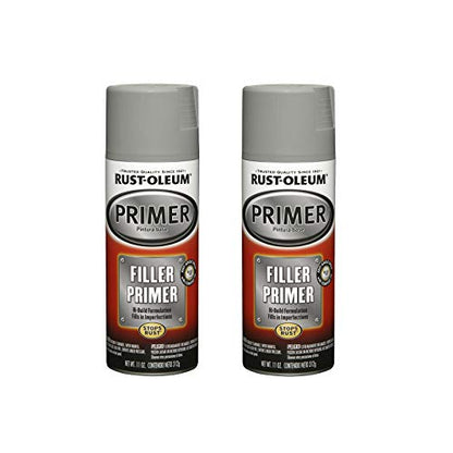 Rust-Oleum 249279-2PK Automotive Filler Primer Spray, 11 oz, Gray, 2 Pack - color: Gray, size: 1 Count (Pack of 2)