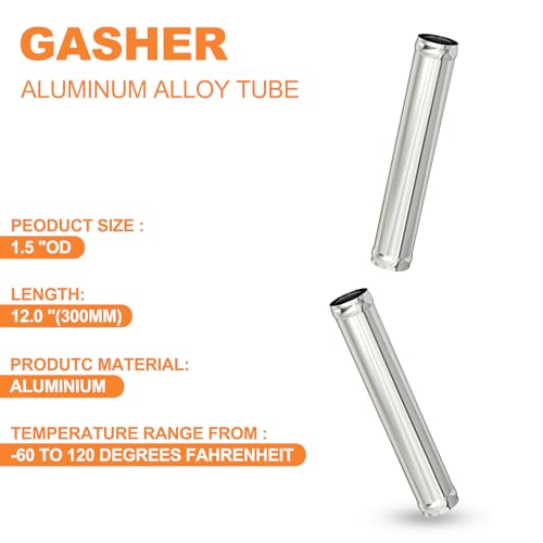 GASHER 1Pc 12"(300MM) Straight Aluminum Alloy Tube Intercooler Pipe Air Intake Tube 1.5"OD with Bead Roll - color: straight（bead roll）, size: 1.5"OD (1 PC) 12"