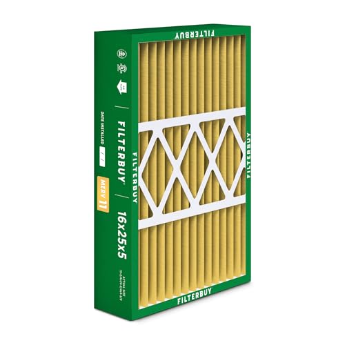 Filterbuy 16x25x5 Air Filter MERV 11 Pet & Allergy Defense (4-Pack) - style: 16x25x5 (Actual: 15.75 x 24.75 x 4.38)