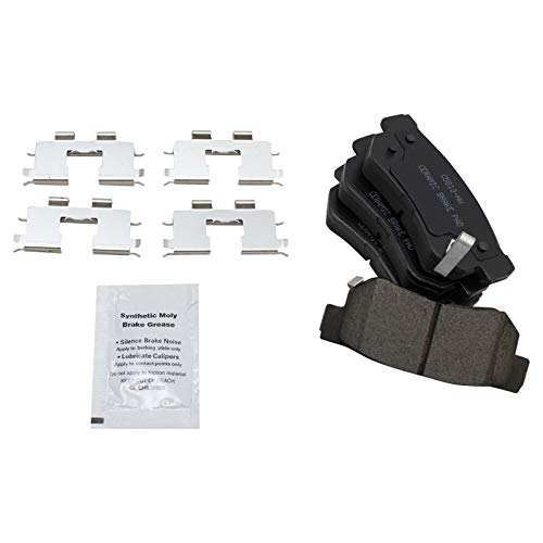 TRQ Front and Rear Brake Pad and Rotor Set Ceramic Vented Solid Rotors - style: BKA11105