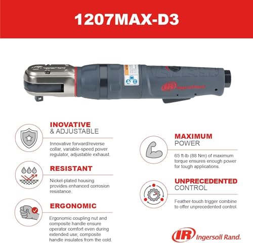 Ingersoll Rand 1207MAX-D3 3/8" Drive Air Ratchet Wrench - size: 3/8" Drive