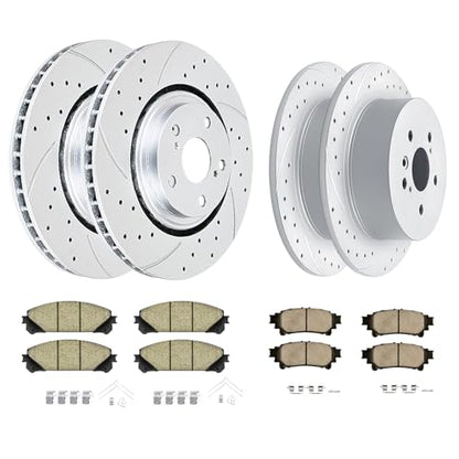 Acinoparts Front & Rear Brake Kit for 2008 2009 2010 2011 2012 2013 2014 - size: HMBK3151131507