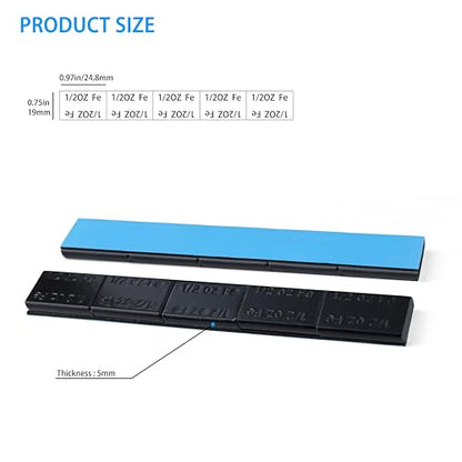 1/2 oz, 0.5oz, Black, 30 pcs Wheel Adhesive Stick-on Weight Slim Style WW-050SB30 - color: Black, size: 0.5oz - 30 pcs