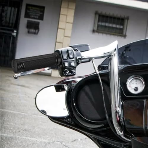 1 Inch Cable Throttle Handlebar Grips Motorcycle Hand Grips - color: #7 Black