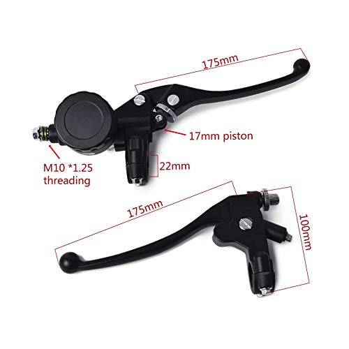 7/8" Motorcycle Brake Master Cylinder Clutch Levers Set Universal
