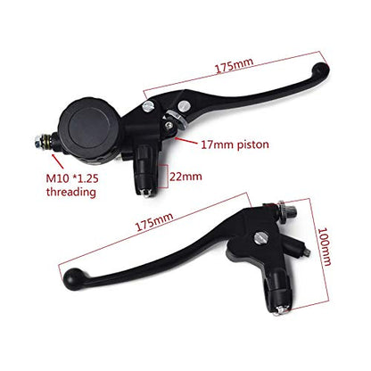 7/8" Motorcycle Brake Master Cylinder Clutch Levers Set Universal