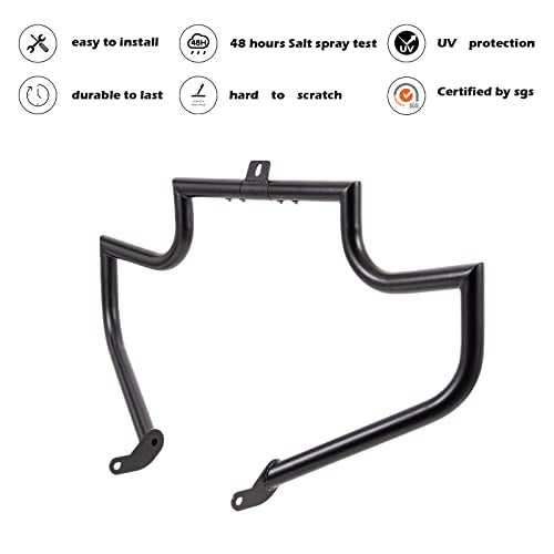 Kinglemc Crash Bar Engine Guard for Harley Softail(Black-B) - color: Black-B