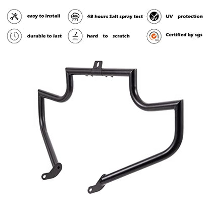 Kinglemc Crash Bar Engine Guard for Harley Softail(Black-B) - color: Black-B