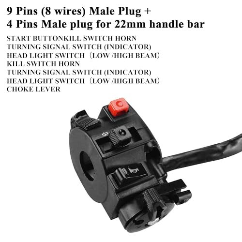PRO BAT Universal 7/8" 22mm Handlebar Control Switches with Choke