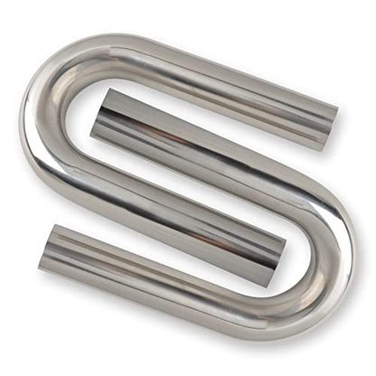 2 Inch 180 Degree DIY Custom Mandrel Exhaust Pipe Tube Pipe, T304 Stainless Steel, Universal Fit, 22.82 Inch End to End Length, 2'' OD Mandrel Bend Pipe 2PCS - size: 2''OD-180 Degree-2PCS