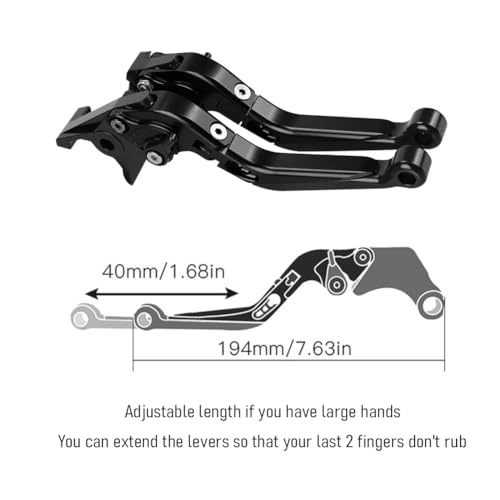 YOUMOTECH Motorcycle Accessories Brakes Clutch Levers Handle ba for Suzuki GSX-S1000/F/S/ABS GSX-S GSXS 1000 F 2015 2016 2017 2018 2019 2020 (Black)