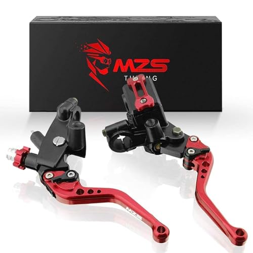 MZS Universal 7/8 Motorcycle Clutch Cable Brake Master Cylinder Levers Set