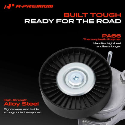 A-Premium Belt Tensioner Assembly with Pulley Compatible with Chrysler - style: 38174