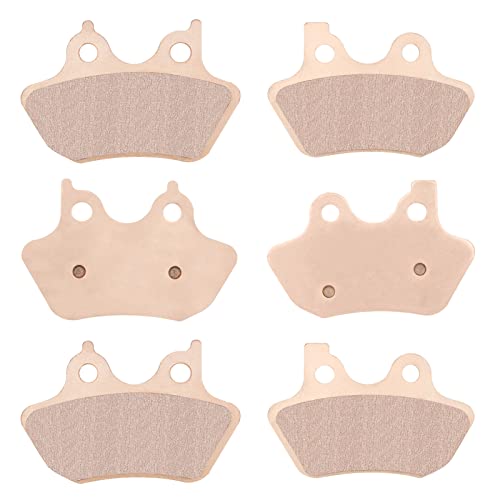 Front Rear Sintered Brake Pads for Harley Davidson Dyna Sportster - color: Sintered-golden