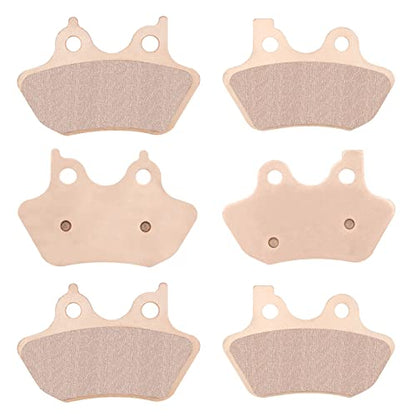 Front Rear Sintered Brake Pads for Harley Davidson Dyna Sportster - color: Sintered-golden