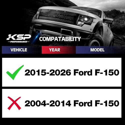 KSP 2inch Wheel Spacers for F150 Expedition Navigator 2015-2026, 6x135 Spacers with Hub Lip Compatible With Lincoln, 50.8mm Forged Spacer with M14x1.5 Stud 87.1mm Center Bore for 6 lug Truck Rim - size: 2" 2015-2026 F150