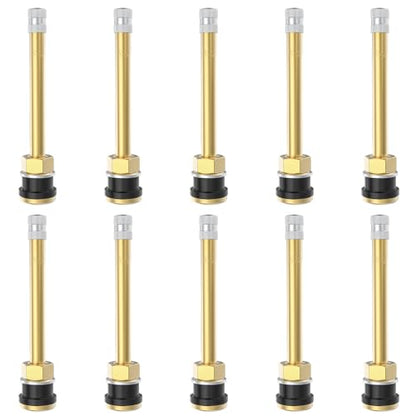 10 Piece TR572 Brass Valve Stems for Commercial Vehicles. Fits 0.748" Valve Hole Dia, Length 3.9'', Brass Colour - size: TR572 10pcs