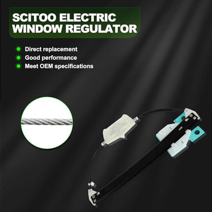 SCITOO Power Window Regulator w/o Motor for Audi A6 2006-2011 - style: 749-635