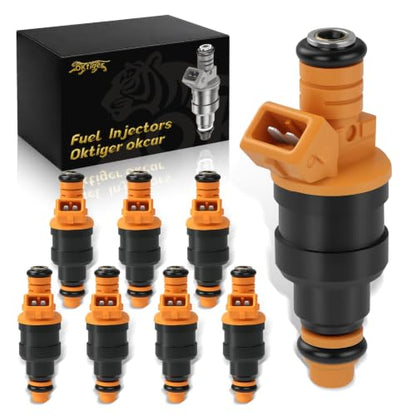 Oktiger Upgraded Fuel Injectors Fit for Ford F150/F250/F350 1989-2003, for Mustang 1996-2004, Bronco, Crown Victoria, E150/E250/E350, Expedition, 4.6L 5.0L 5.4L 5.8L V8 Set of 8, Replace 0280150943