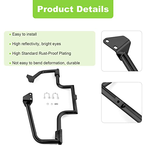 Mofun 1.25" Dyna Engine Guard Crash Bar Fit for Harley Dyna 2006-2017 - color: Black B