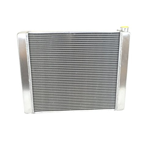 JSD 2 Row Aluminum Racing Radiator for Ford Mopar Aluminum Racing Radiator Single Pass Overall 26" x19" x3" - size: 26" x19" x3"