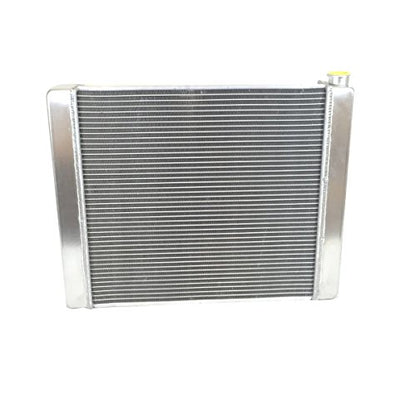 JSD 2 Row Aluminum Racing Radiator for Ford Mopar Aluminum Racing Radiator Single Pass Overall 26" x19" x3" - size: 26" x19" x3"