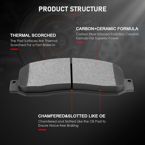 cciyu D1069 Ceramic Front Brake Pad Set - size: Front[D1069]