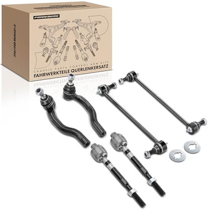 A-Premium 6Pcs Front Suspension Kit, Sway Bar Link, Inner Outer Tie Rod End