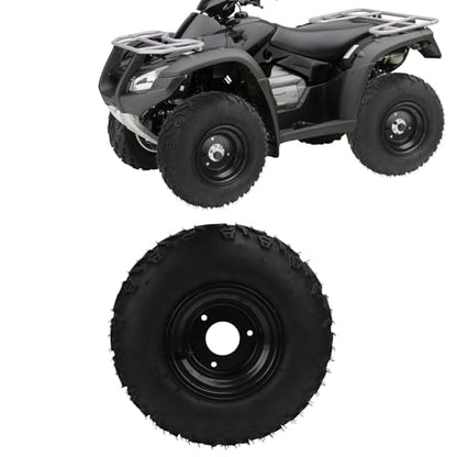 14X5.00-6 6" ATV Tires,All Terrain Tires with Alloy Rim 3 Holes,6PR Rubber Puncture ATV & Go Karts Knobby Tires for Go Kart Off Road Vehicle Cart
