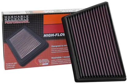 K&N High-Flow Original Lifetime Engine Air Filter: Washable, 33-3073