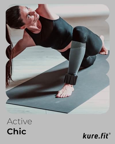 Pilates Wrist & Ankle Weights | Adjustable Weighted Bangles | 1/2/3LB Each - color: Black, size: 1 LB