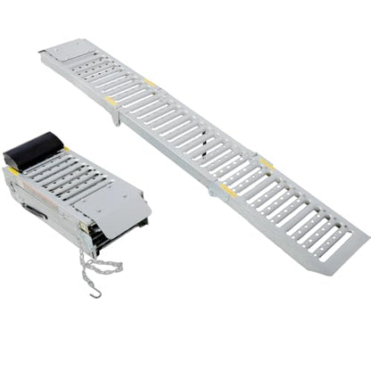 2 Sets Foldable Ferruginous Car Ramp, Lightweight and Portable Steel Ramp for Car Truck SUV Motorcycle ATV, 67.3''L x 10''W, Bearing Capacity of Expand 1000lbs, No Assembly