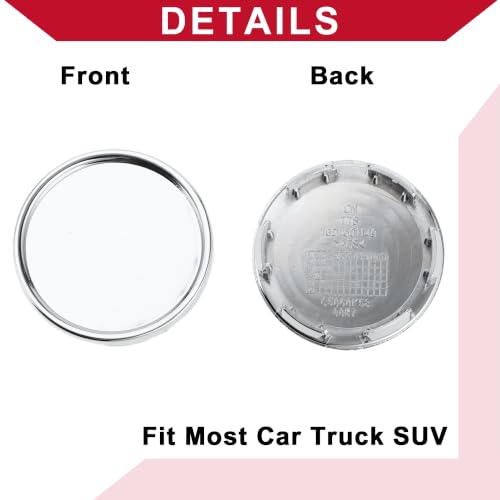 Universal Car Wheel Center Hub Cap/Rim Cover Hub Caps/for Most Cars/Snap-in Plastic 58mm 2.28" OD / 4 Pcs Chrome Silver Tone