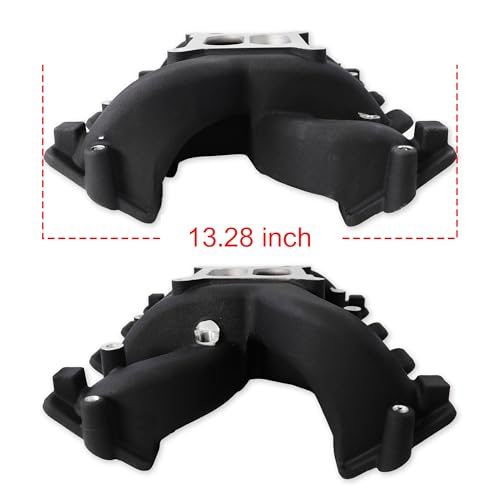 300-130 LS Cathedral Port Carb Intake Manifold for LS1 V8 Black - size: LS1 LS2 LS6 Black