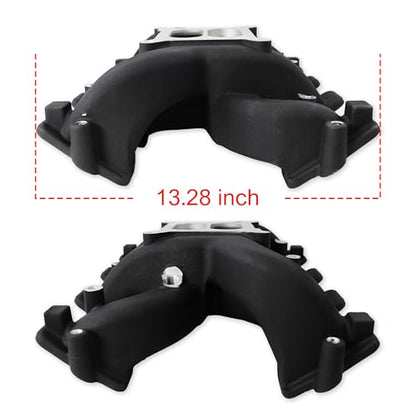 300-130 LS Cathedral Port Carb Intake Manifold for LS1 V8 Black - size: LS1 LS2 LS6 Black