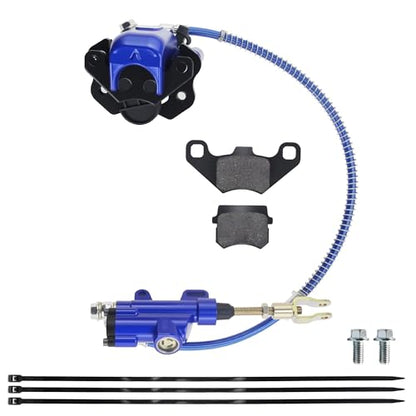 PRO BAT Rear Brake Master Cylinder Caliper With Brake Pad Assembly - color: Blue