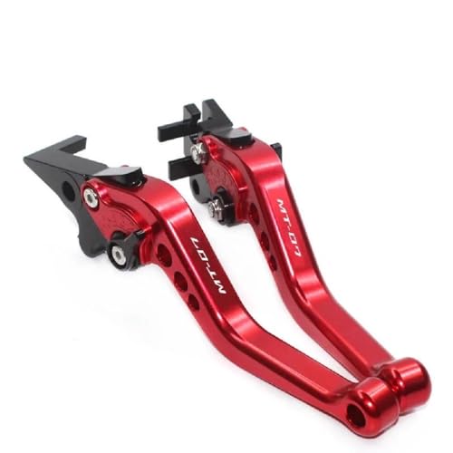 MT07 MT 07 MT-07 2014-2024 2015 for Motorcycle CNC Accessories Short Brake Clutch Levers Adjustable Red - color: Red