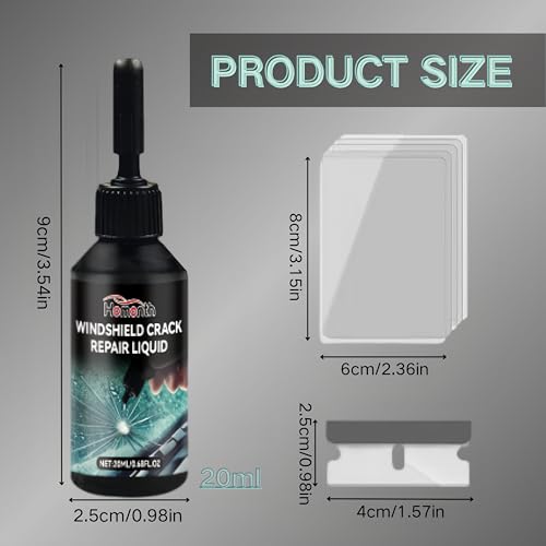 Windshield Crack Repair Kit, 2026 New Premium Windshield Repair Kit, Quick Glass Repair Liquid, for Windshields, Windows, Mirrors and All Glass Crack Types（2pcs）
