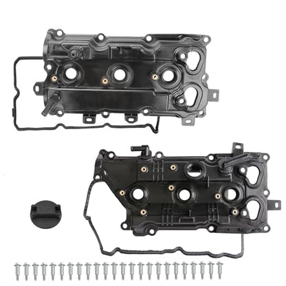 MITZONE Valve Cover Set Left and Right Side Compatible with Nissan Pathfinder Maxima Altima 2015-2024 for Infiniti QX60 2015-2024 3.5L V6