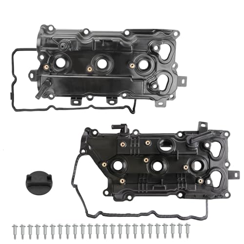 MITZONE Valve Cover Set Left and Right Side Compatible with Nissan Pathfinder Maxima Altima 2015-2024 for Infiniti QX60 2015-2024 3.5L V6