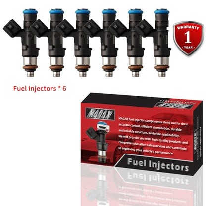 Set of 6 Fuel Injectors 12608632 FJ980 12602223 Replacement - size: FJ980