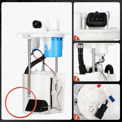 E3781M Electric Fuel Pump Module Assembly w/Sending Unit Compatible with Toyota Corolla 2009-2018 Matrix 2009-2013 Pontiac Vibe 2009-2010 1.8L 2.4L L4, For FG0938 77020-02411 - size: E3781M