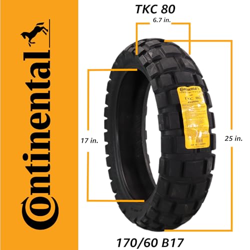 Continental TKC 80 170/60B17 M/C 72Q TL Twinduro Rear Motorcycle Tire - size: 170/60B17