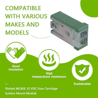 15A 20A 25A 30A 40A 50A 60A 32V Mini Slotted Automotive MCASE Shaped Cartridge Fuse Kit(Pack of 14pcs) - style: 15 20 25 30 40 50 60A