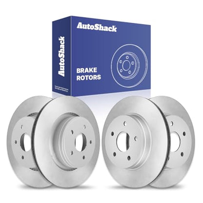 AutoShack Front Vented & Rear Vented Brake Rotors, 4pcs - style: BRAKE ROTORS
